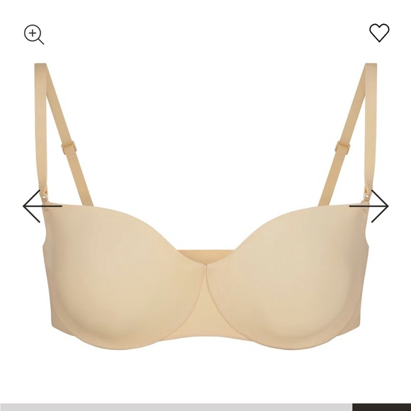 🧈 NWT SKIMS Unlined Strapless Bra with Straps Smoothing Intimates Sand 36DD - Picture 4 of 7
